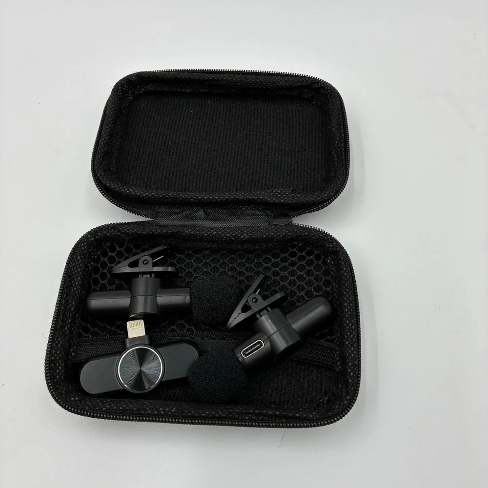 Wireless Lavalier Microphone Set – Dual Mics, Plug & Play, for iPhone